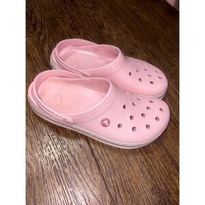 Crocs Unisex Crocband Clog,Pearl Pink/Wild Orchid,Mens 9/ Womens 11